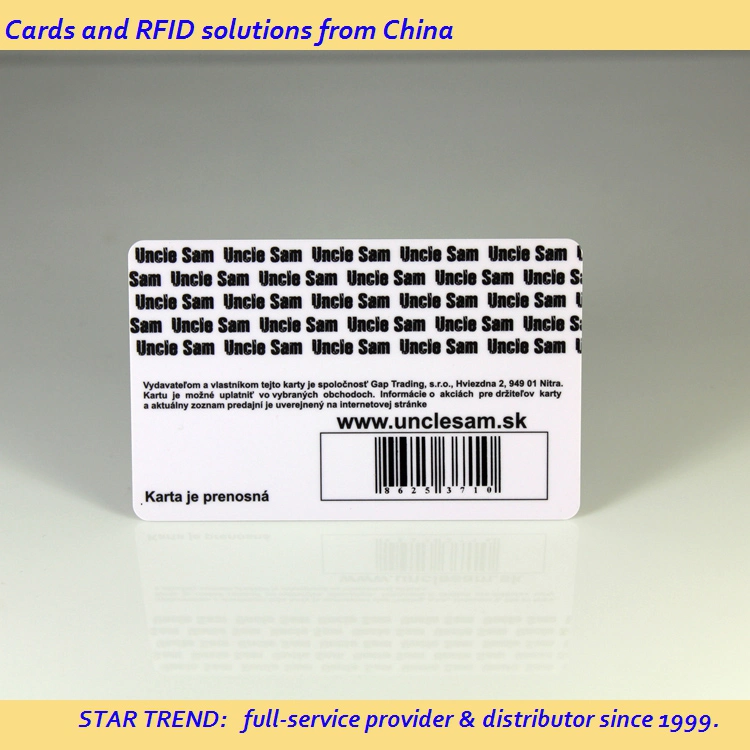 Customized Size Barcode Card Offset/Screen Printing Used as Membership Card, Warehouse Card/Tag, Library Card/Tag, Suppermarket Card/Tag