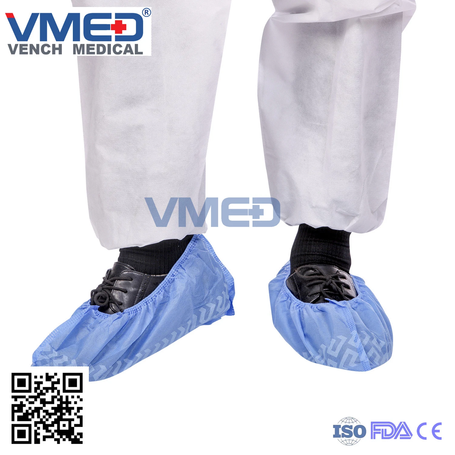 Disposable/Protective/Lab/Dental/Hospital/Surgical/Medical/Non-Woven/Non-Skid Shoe Cover for Food Industry/Factory