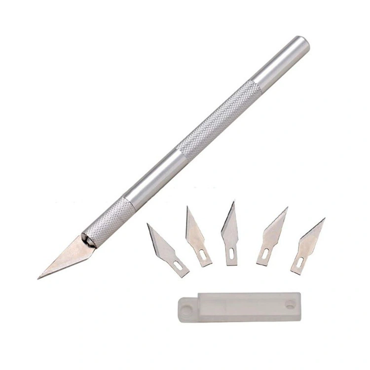 Free Sample Precision Non-Slip Aluminum Handle Scalpel Tool Craft Hobby Carving Knife Blade