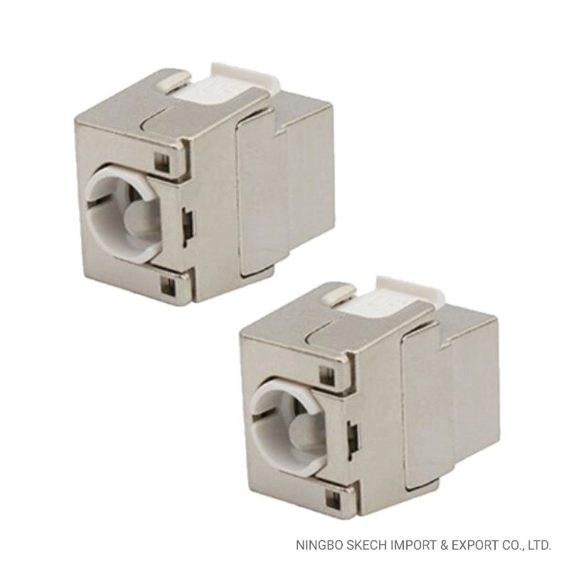 Cat5e RJ45 Keystone Jack Shield FTP Network Keystone Jack Ethernet Connector Jack RJ45 8p8c 180&deg; Keytone SFTP Tooless Module