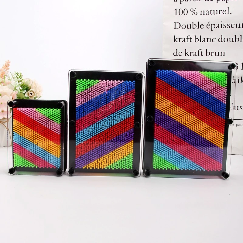 Rainbow 3D Pin Art Toy - Creative & Unique Plastic Board for Kids