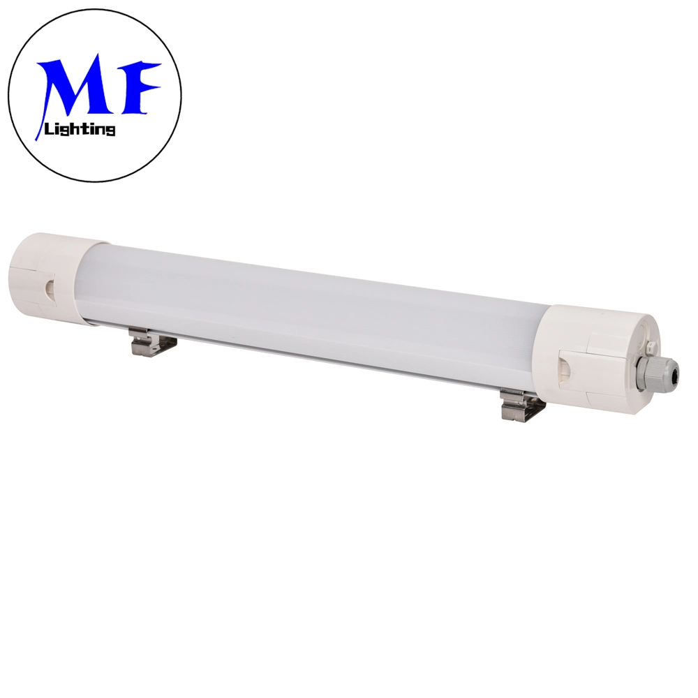 LED Batten Light 25W 40W 60W Emergency LED Batten Triproof Light Fitting 220-240V Suspended Ceiling Mounted Linkable Weather Proof LED Vapor Tight Light