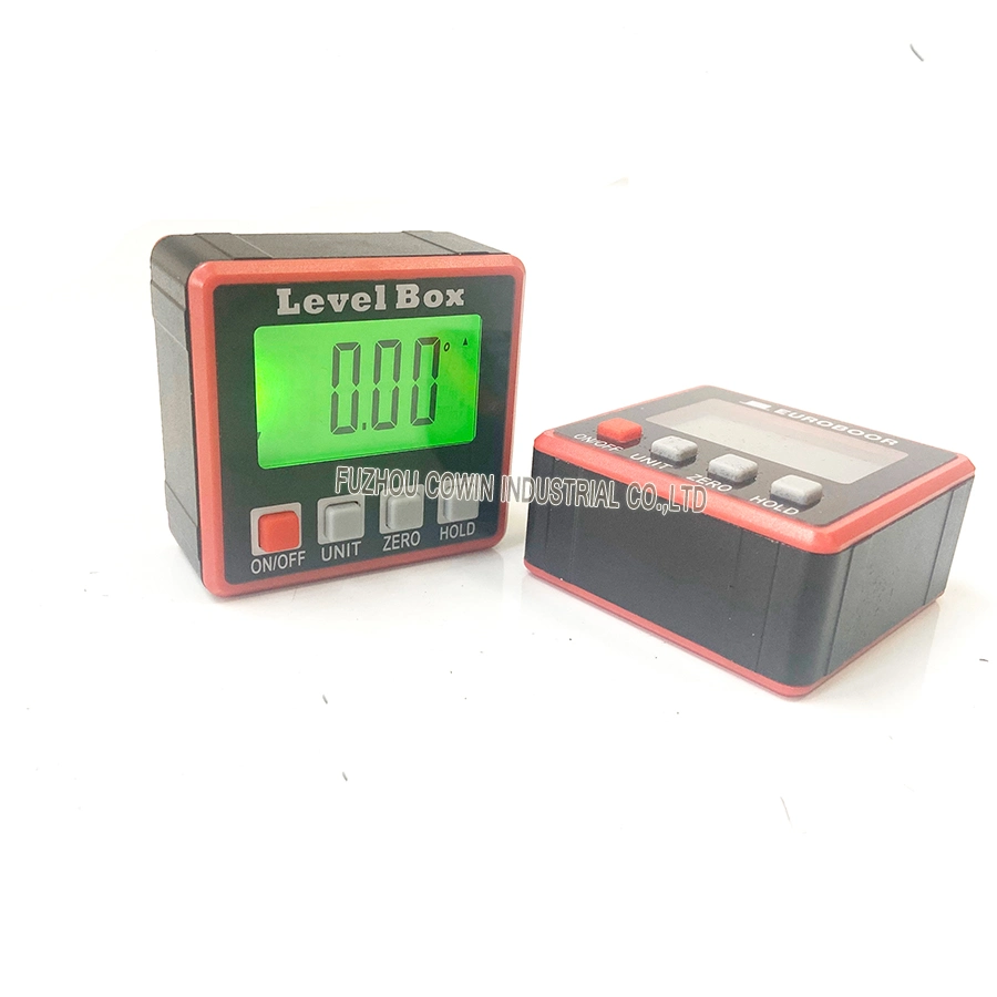 Mini-inclinómetro digital Level Box Protractor con pantalla LCD grande (WW-136DP)