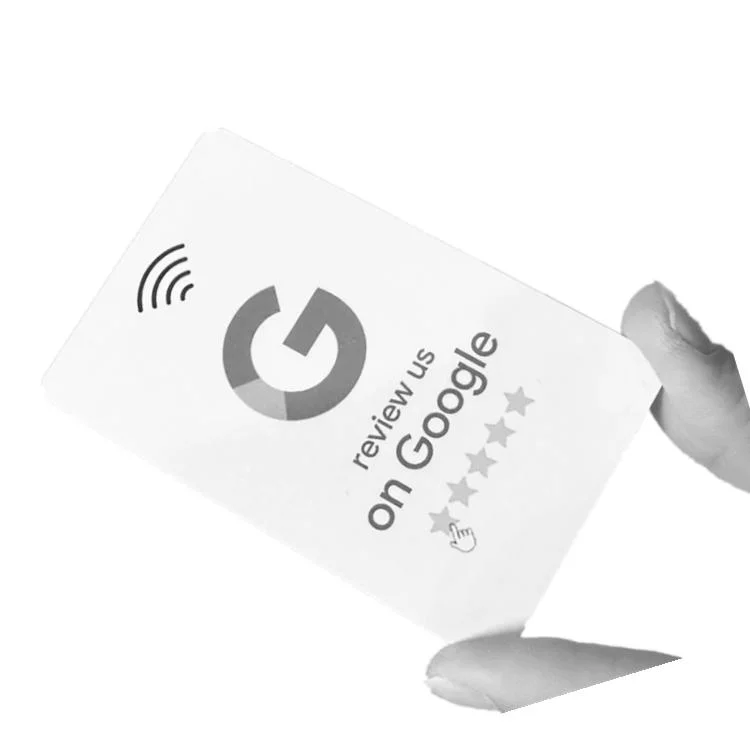 Google Review Card NFC Ntag213 215 Plastic Stand RFID pour Ins Facebook Yelp Tripadvisor Restaurant Hotel