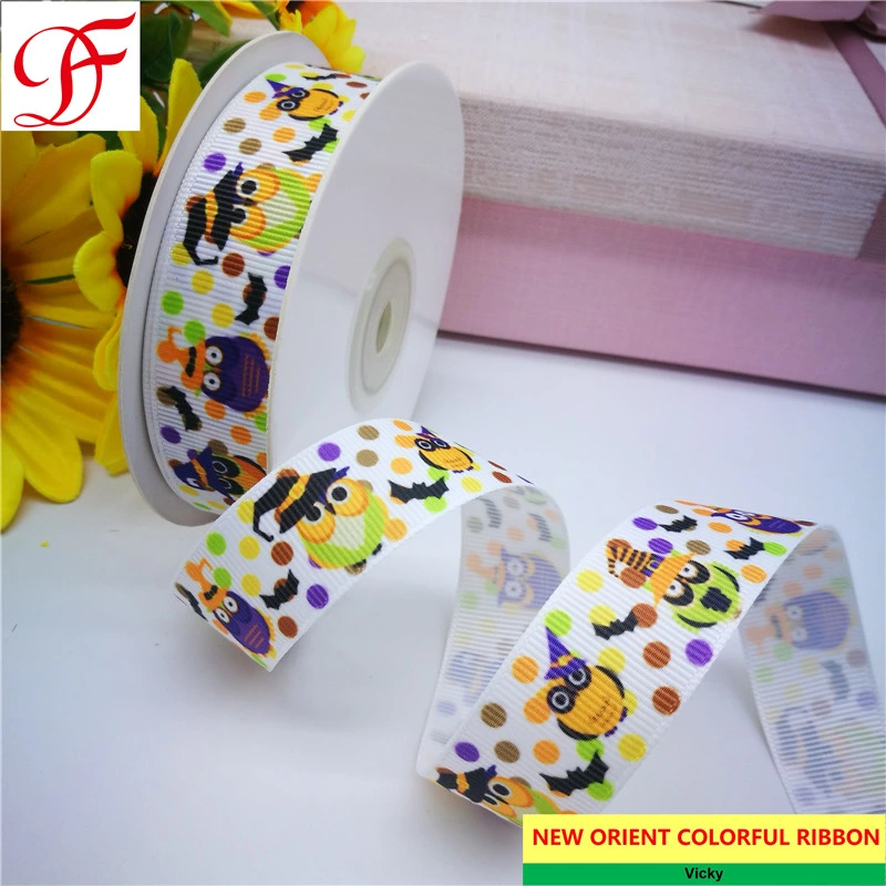 Owl Printing Grosgrain Ribbon Double/Single Face Satin Ribbon Sheer Organza Ribbon Taffeta Gingham Hemp Ribbon From Factory for Gifts/Wrapping/Garments/Xmas