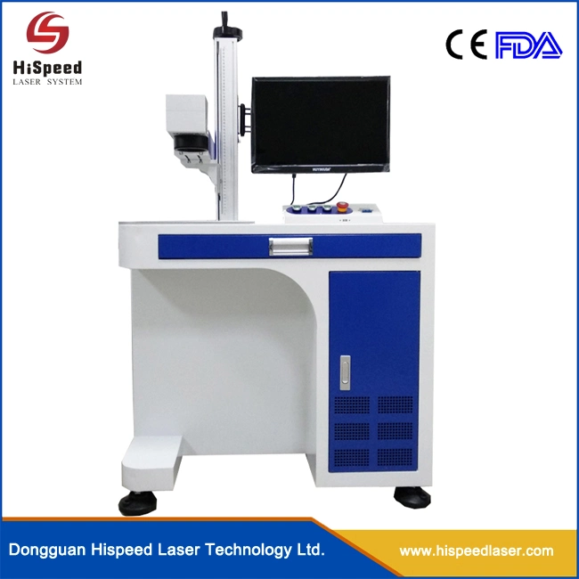 HISpeed Desktop Fiber Marking Machine for Metal Hardware Parts (أجهزة سطح المكتب من ألياف الحيز CE FDA