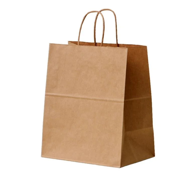 Personalizado de promoción de la bolsa de papel kraft para ir de compras