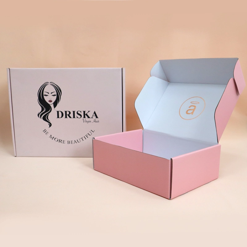 Custom Pink Printing Underwear Cosmetic Outer Shipping Corrugated Cardboard Packaging Carton Box