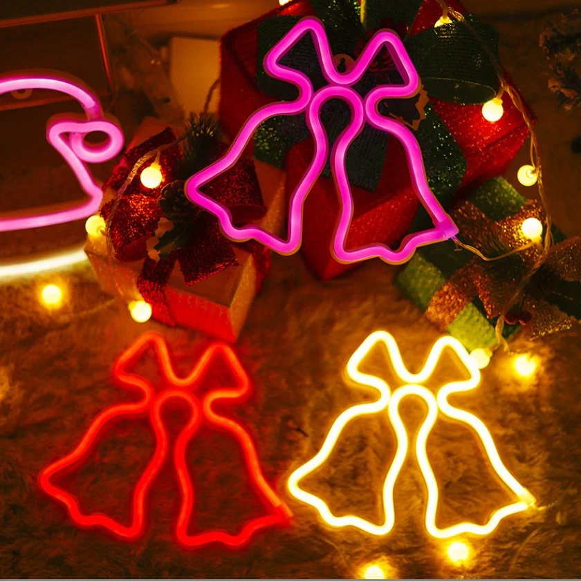 Custom Fashion Decoration Night Lamp Bellschristmas Neon Sign Lights