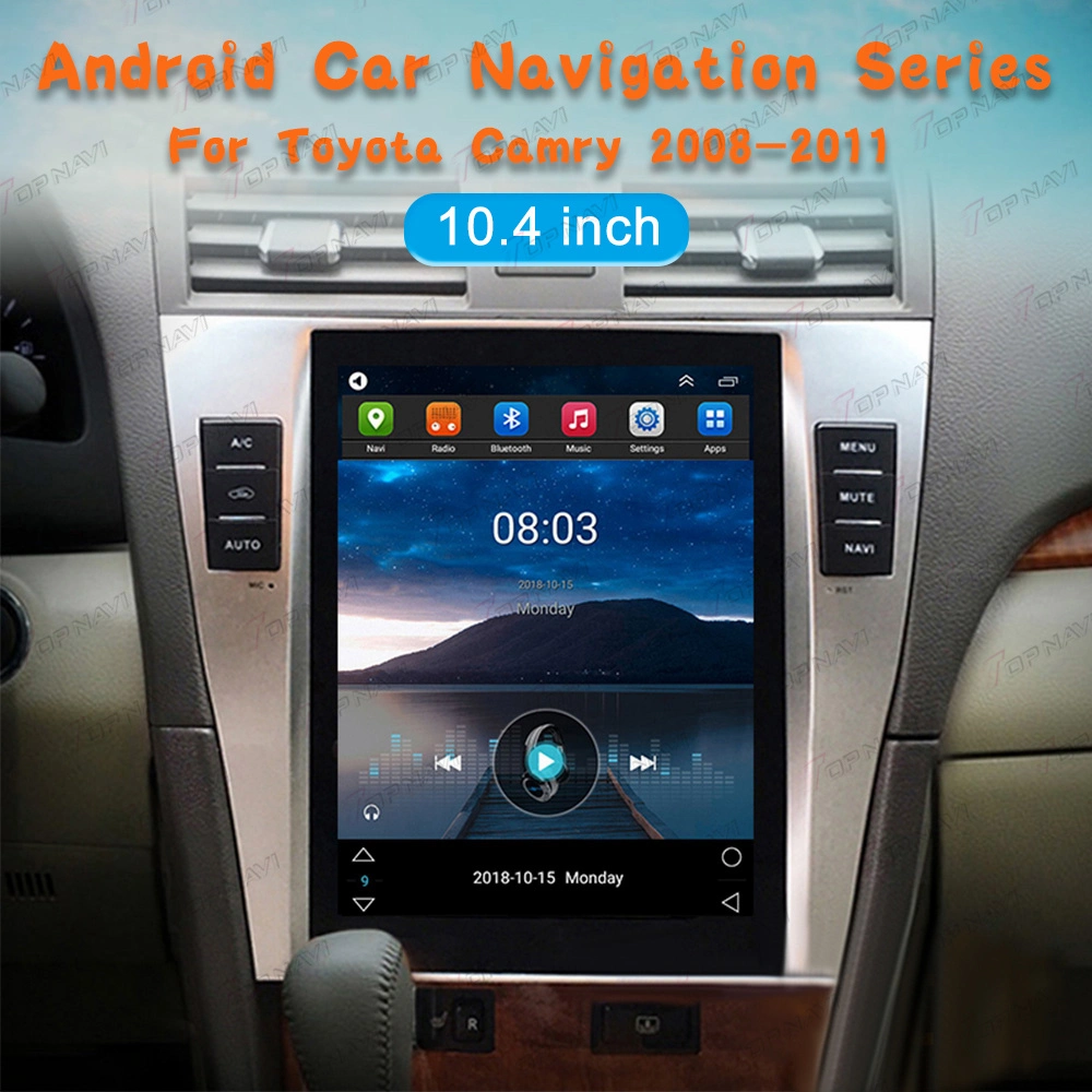 В Android Market Topnavi мультимедийный проигрыватель автомобильный радиоприемник для Camry 2008 2009 2010 2011 4 ГБ оперативной памяти 64Гб флэш-памяти большой экран в машине DVD плеер