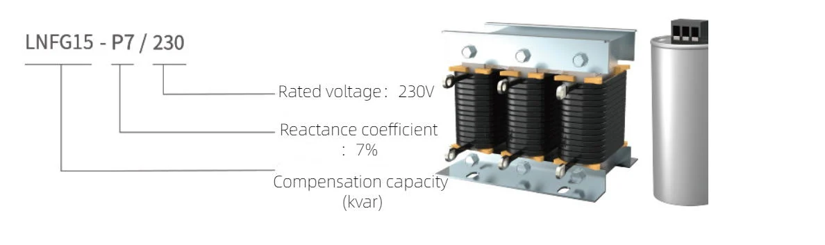 Componente de compensação de potência reativa Anti-Harmonic Monofásica Capacitor do Reactor de Filtro