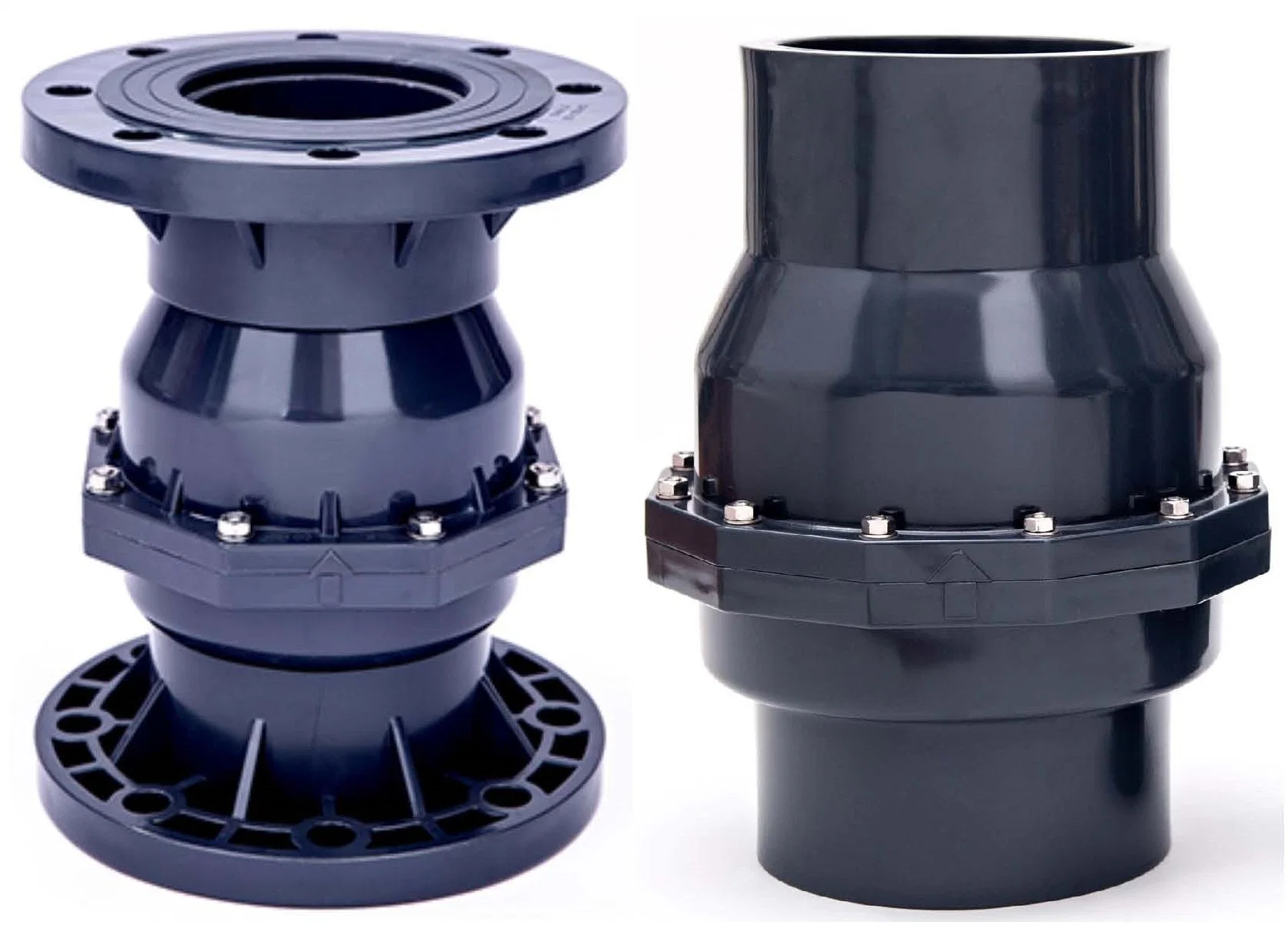 High quality/High cost performance  Full Bore Plastic Double Flange Check Valve PVC Wafer Flanged Check Valve UPVC Swing Type Single Disc Flap Water Flow Control Check Valve