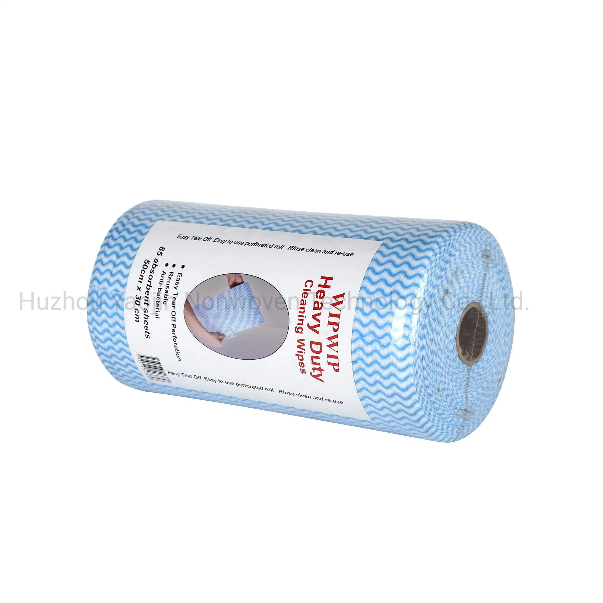 China Household Cleaning Non-Woven Spunlace Viscose Polyester Disposable Wiping Rolls Supplier