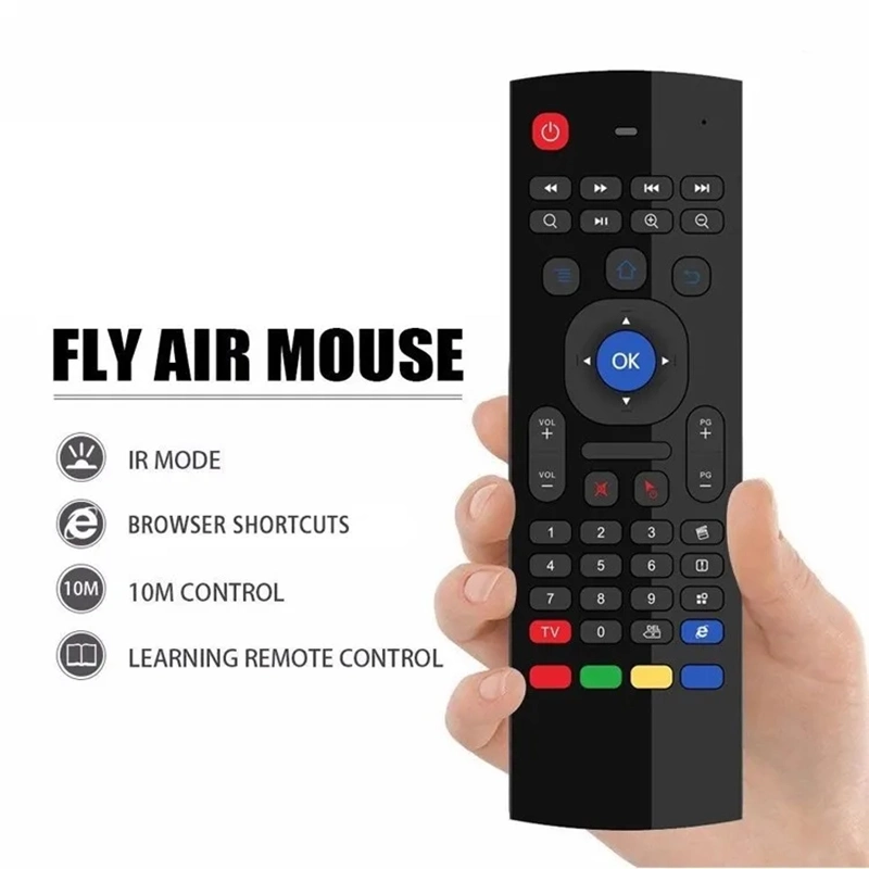 L'air rétroéclairé 2.4G Smart Remote Control de la souris clavier sans fil RF avec Microphone vocal pour Android TV Box