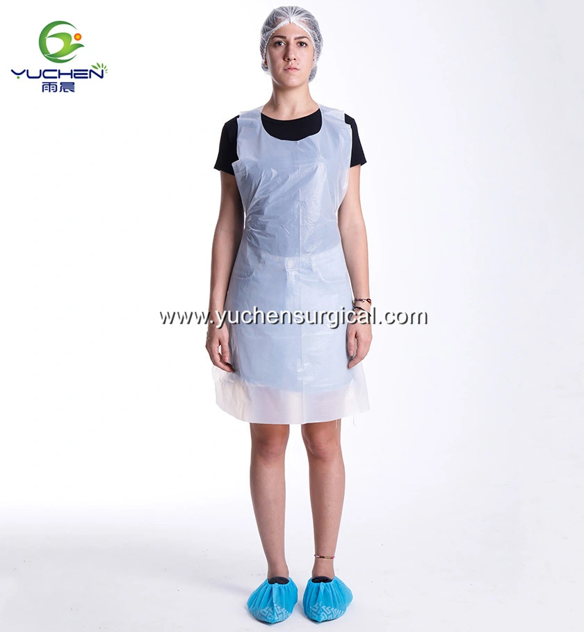 Wholesale/Supplier PE Plastic Disposable Apron Sleeveless Apron for Drink and Food