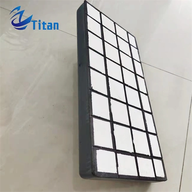 Transportador Chute Ceramic Rubber Composite Wear Plate con acero Panel