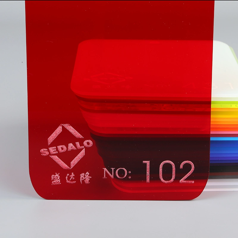 Red Acrylic Sheet Plexiglass Sheet Made in China 100% Raw Material for Decorative Wall Panels