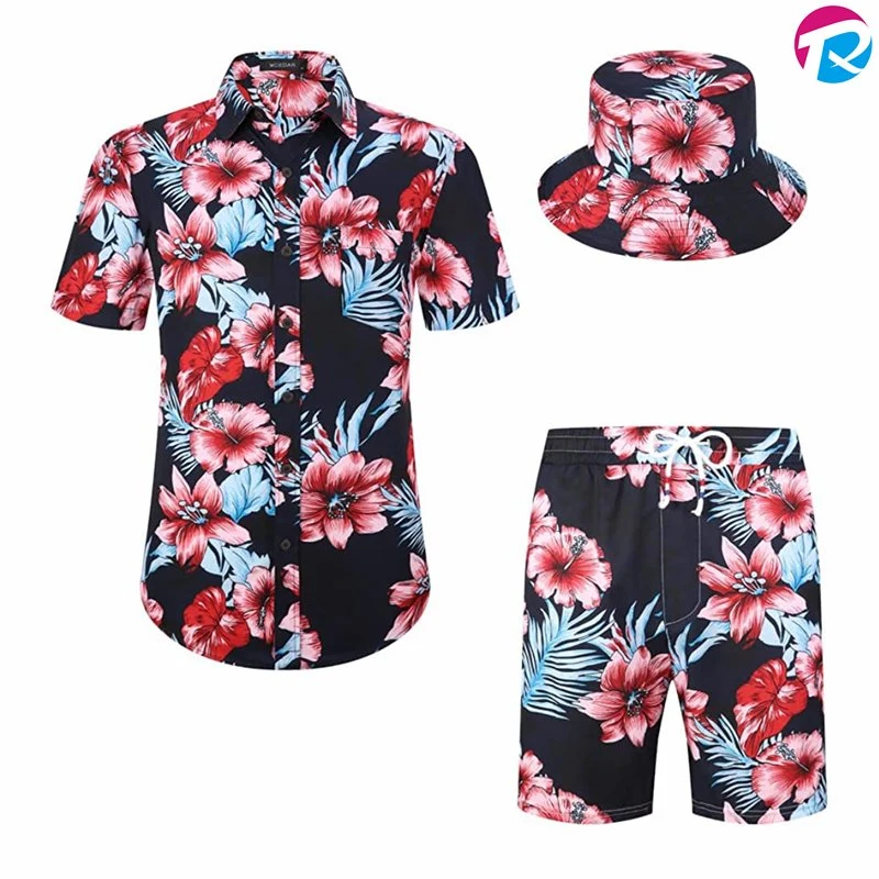 Dernière chemise d'été en lin et coton Uni Et Short Men décontracté Hawaii Beach Fashion Short pour Homme