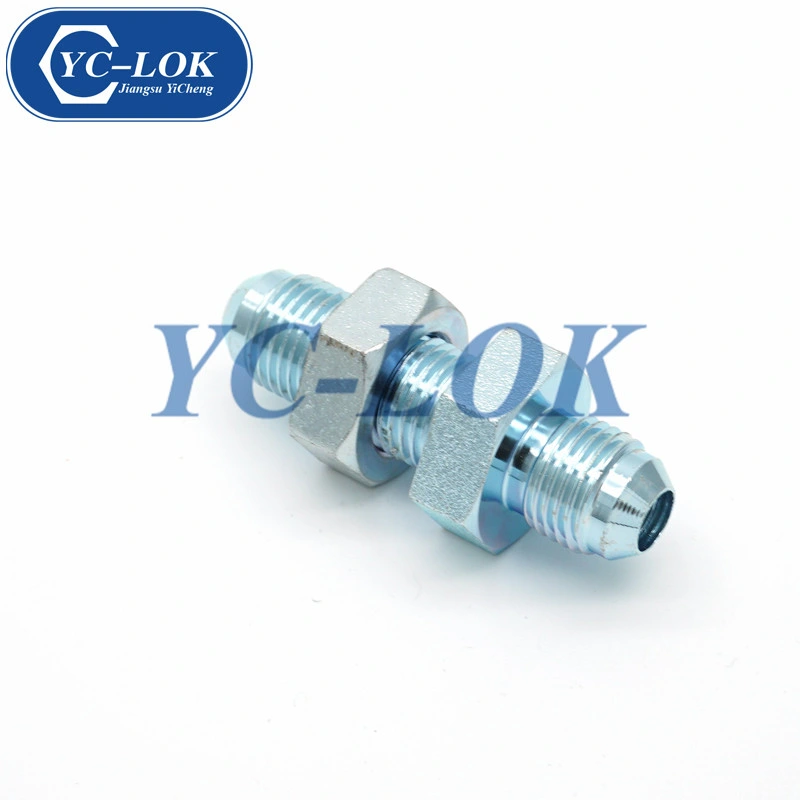 Jic Steel Bulkhead Male Tube Fittings with Surface Galvanized