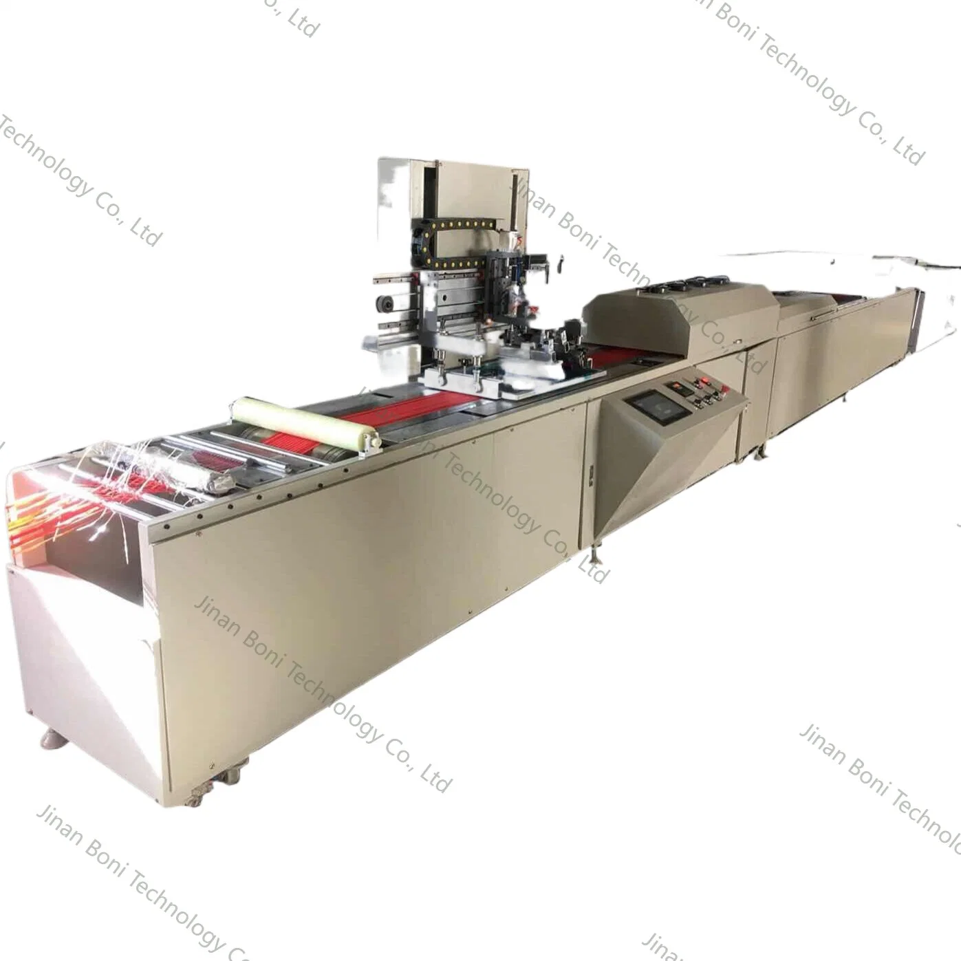 Hot Selling Item Automatische Stoff Ribbon Rolle zu Roll-Bildschirm Drucker Textile Label Siebdruckmaschine