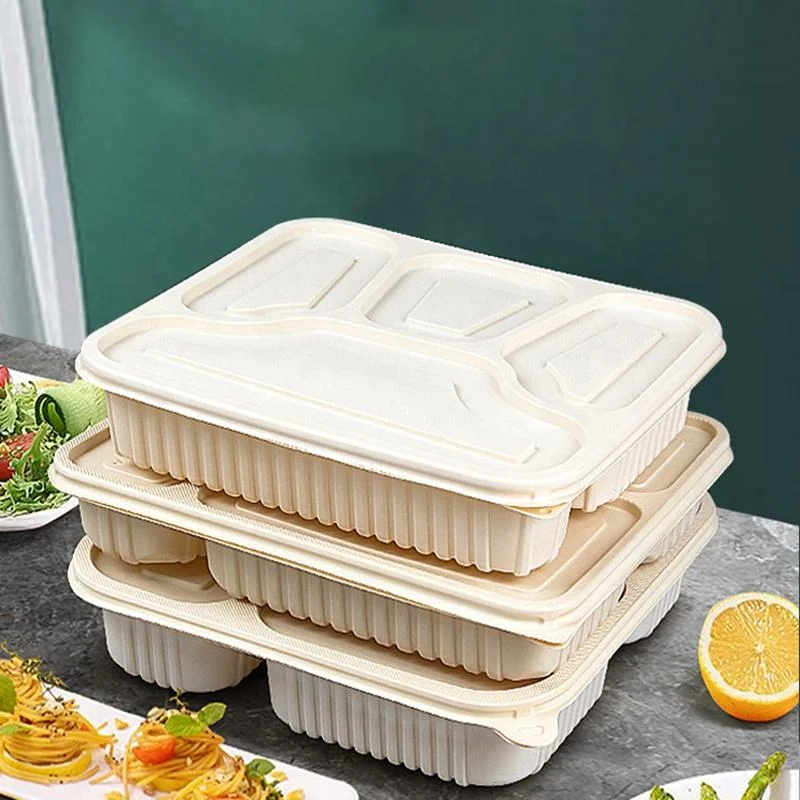 Environmentally Friendly Portable Biodegradable Tableware Disposable Cornstarch Lunch Box