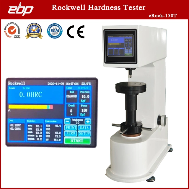 Rockwell Hardness Testing Tool with Color Touch Screen and Diamond Indenter Ball Indenter
