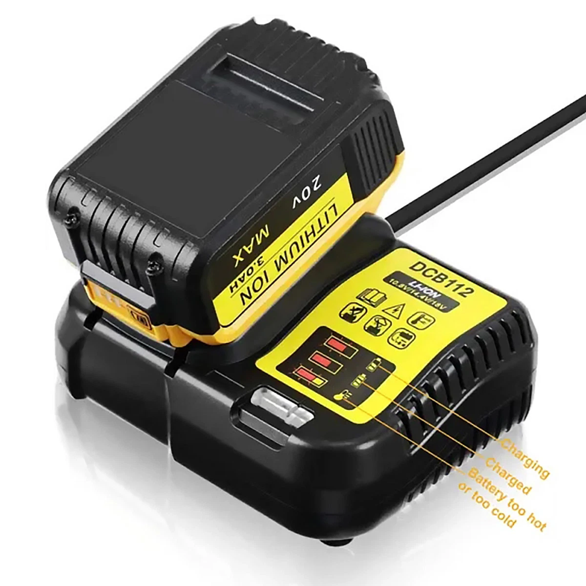 Dcb112 Dew Battery Charger for Li-ion 10.8V 12V 14.4V 18V 20V Power Tools Cordless Drills Battery Charger Dcb140