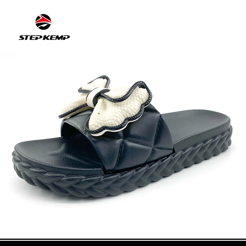 Summer Women Bowknot Slides Beach Sandals Slippers Lady Flat Causal Shoes Ex-23s5289