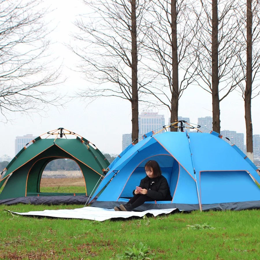 Completamente automática de doble capa la primavera de 3-4 personas Playa Camping carpas