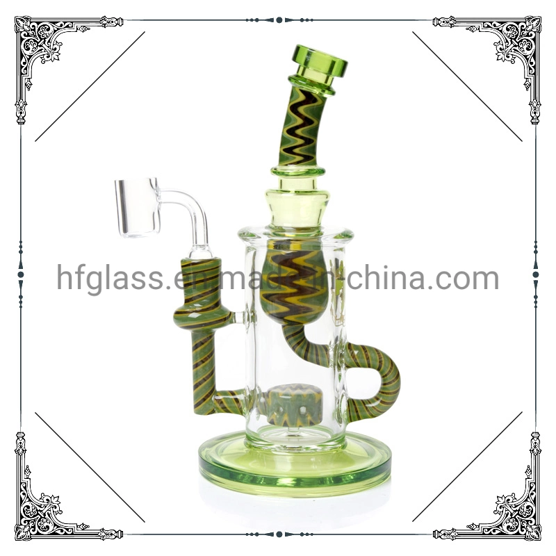 Phoenix Star Hot Selling 8.5 Inches Imported American Color Rod Water Pipe Klein Perc Hand Blown Recycler Oil DAB Rig Glass Smoking Pipe