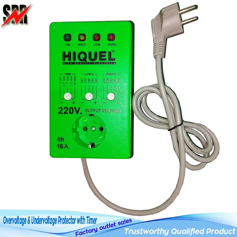 Hiq-Es-16 16A 3500W 220V/230V 50Hz Overvoltage & Undervoltage Protector with Timer