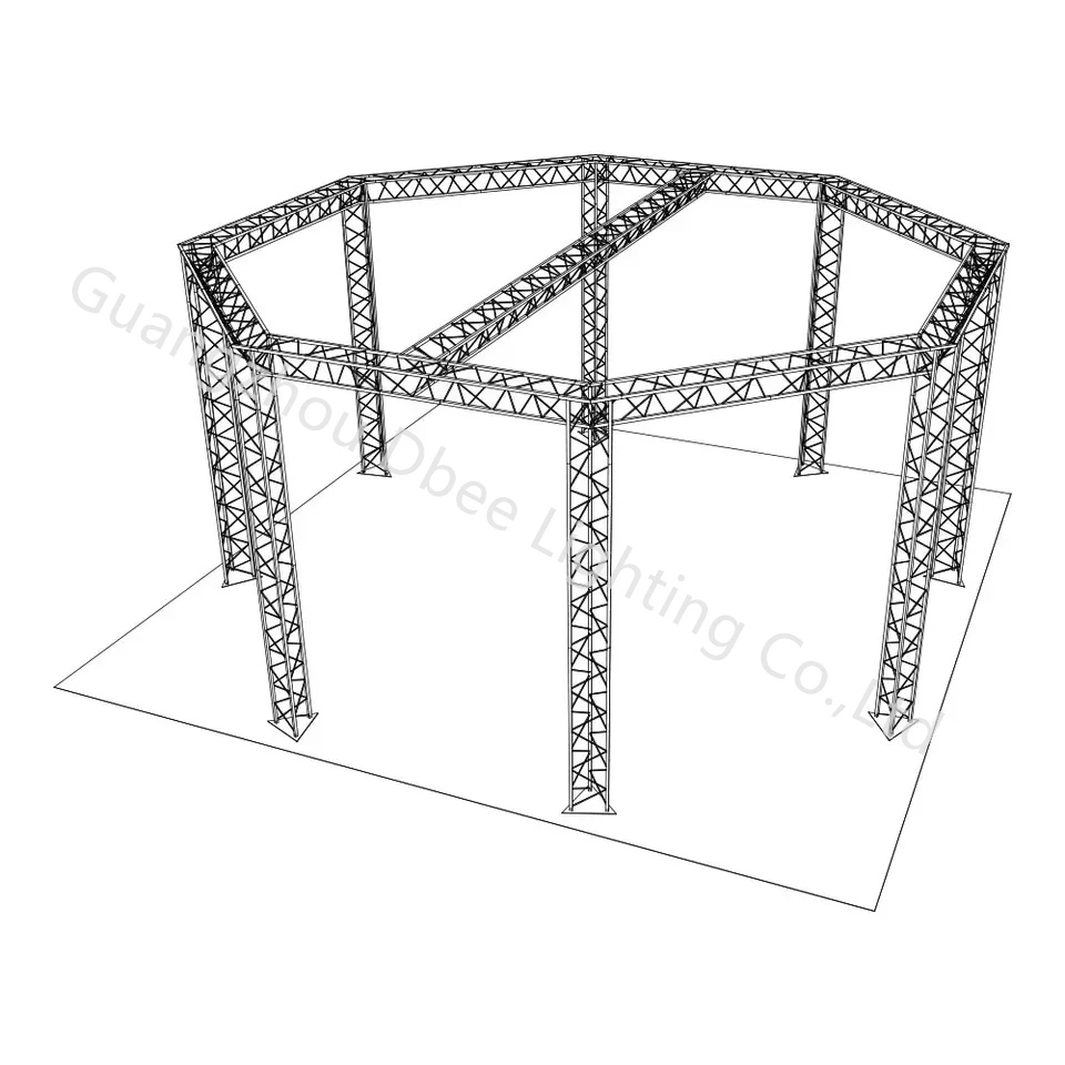 Heiße Produkte leichte Aluminium Truss mit Truss Dach für große Stufe