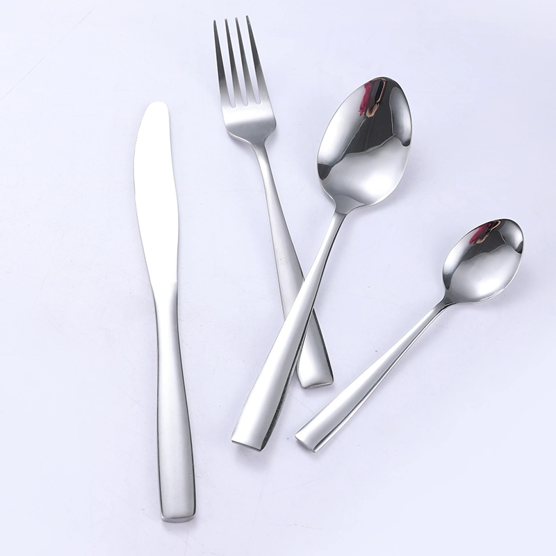 Bulk Elegant Tableware Silverware Dinnerware Cheap Cutlery Set Classic Knife Fork Spoon Stainless Steel Flatware with Mirror Polish