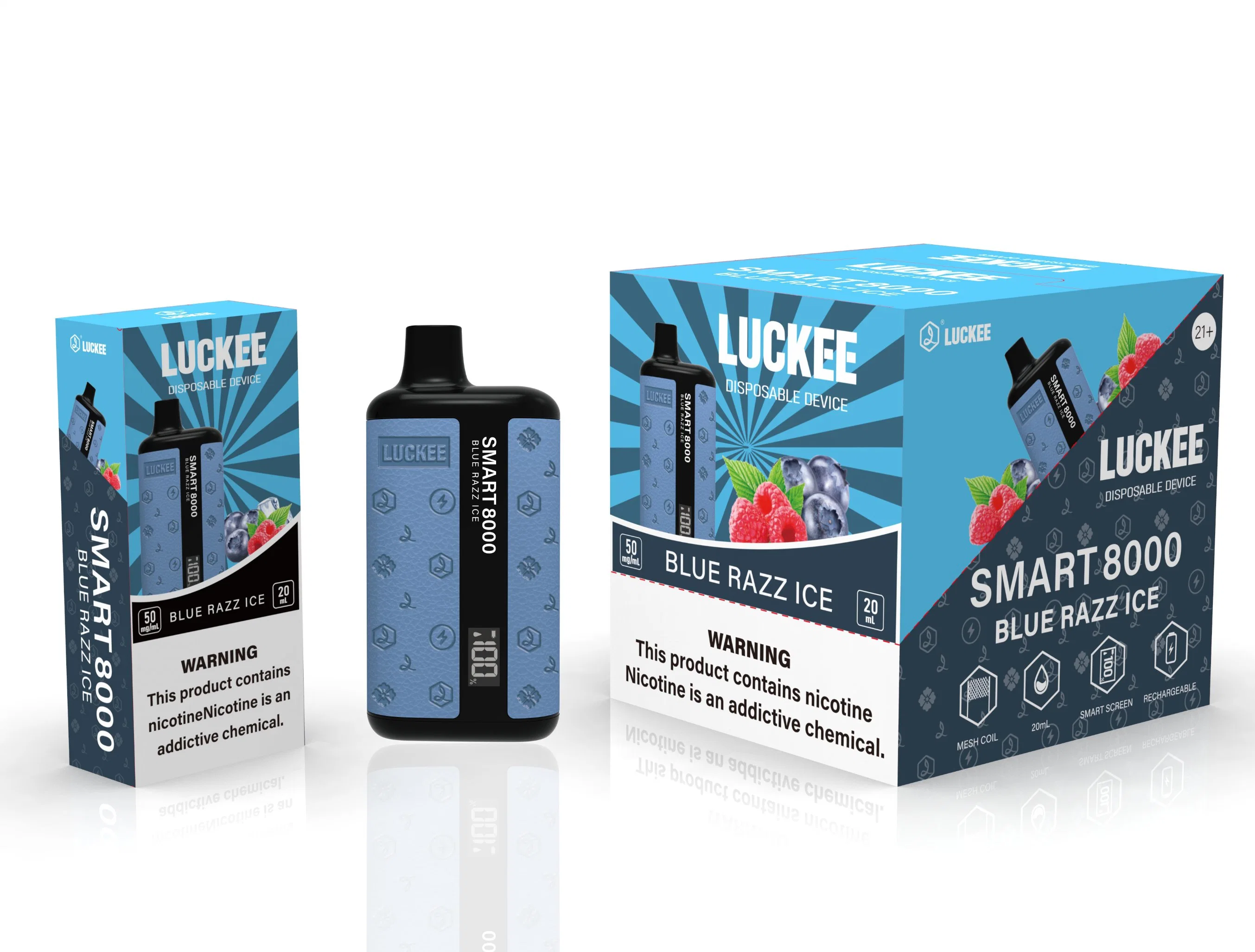 Más populares VAPE desechable Luckee Smart 8000 Puff cigarrillo electrónico Bar vaporizador Atomizer