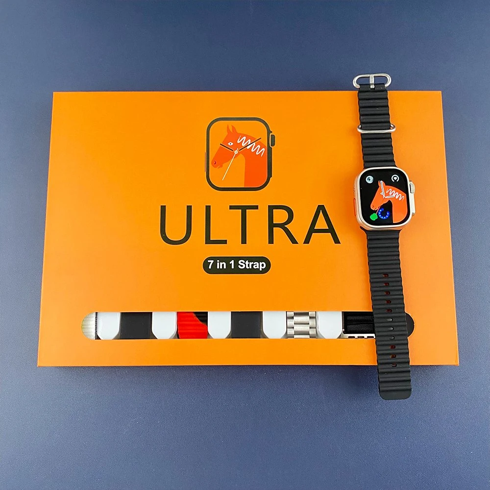 Regalo nº 1 7en1 Ultra Smart Watch con 7 correas de nylon de caucho Océano Metal cargador inalámbrico llamada Bt 7 en 1 Ultra Smartwatch