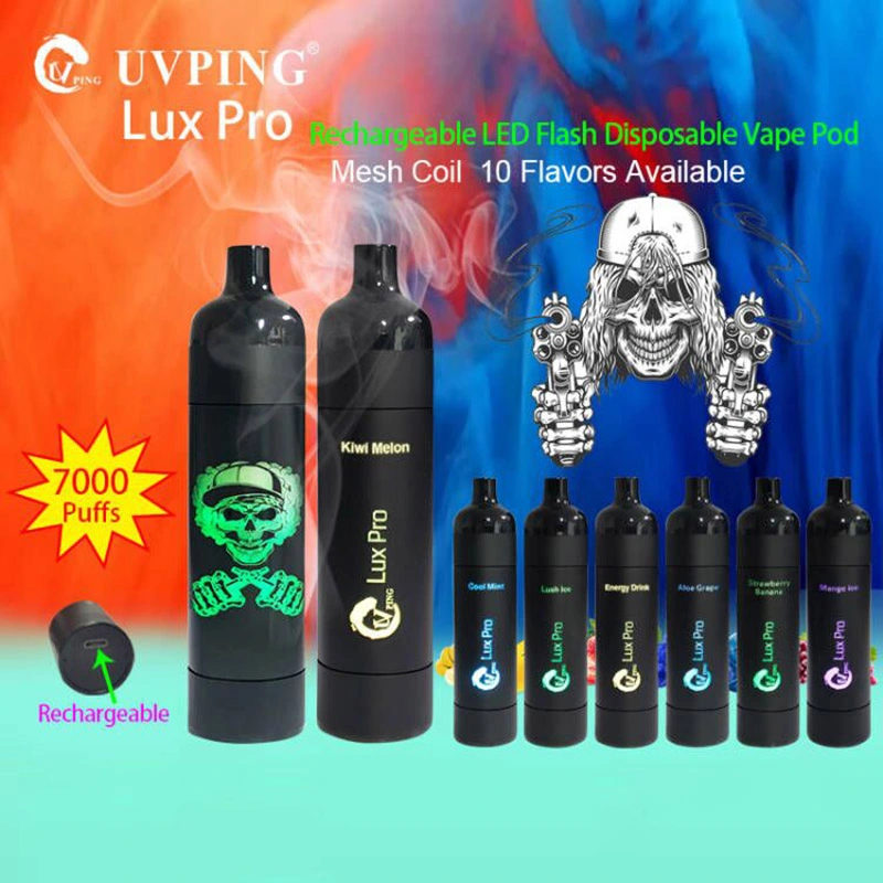 Оптовые цены на одноразовые Puffs Uvping Vape перо 7000 люкс PRO Vape электронные E прикуриватель первого ряда сидений