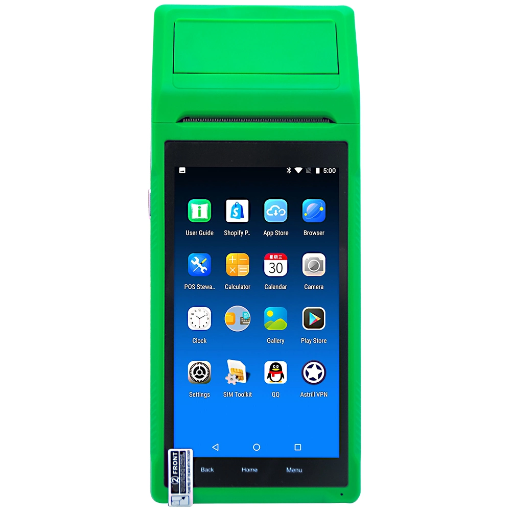 الجهاز المحمول باليد Android 8.1 All in One POS Terminal Machine مع الطابعة