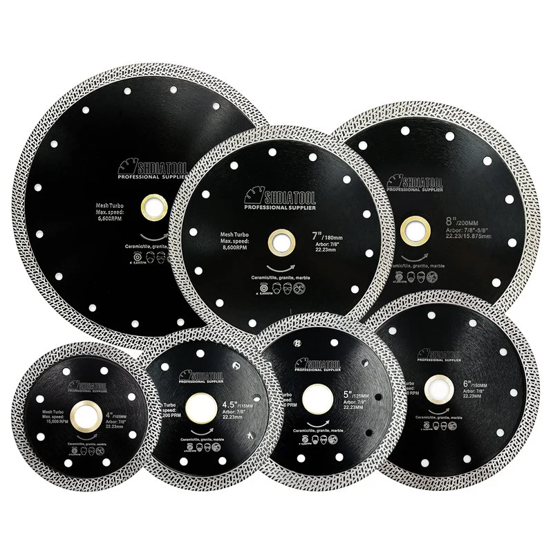 Диск алмазный отрезной диск DIA 4''-9'', горячий прессованный, с сетчатым турбокомпрессором Пильный диск