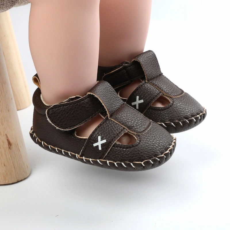 Unisex Baby Shoes PU Leather Casual Infant Soft Breathable Shoes Sandals Anti-Slip Bottom Pre-Walker Shoes Esg14172