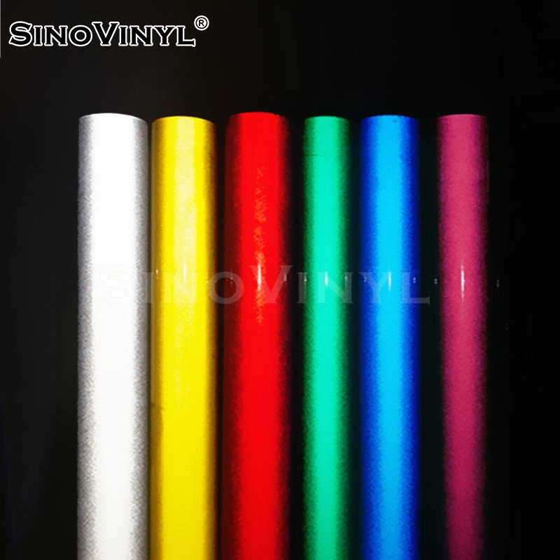 SINOVINYL Reflective Sheeting Film Stickers Transparent for Road Sign Vinyl Logo / Badge Clear