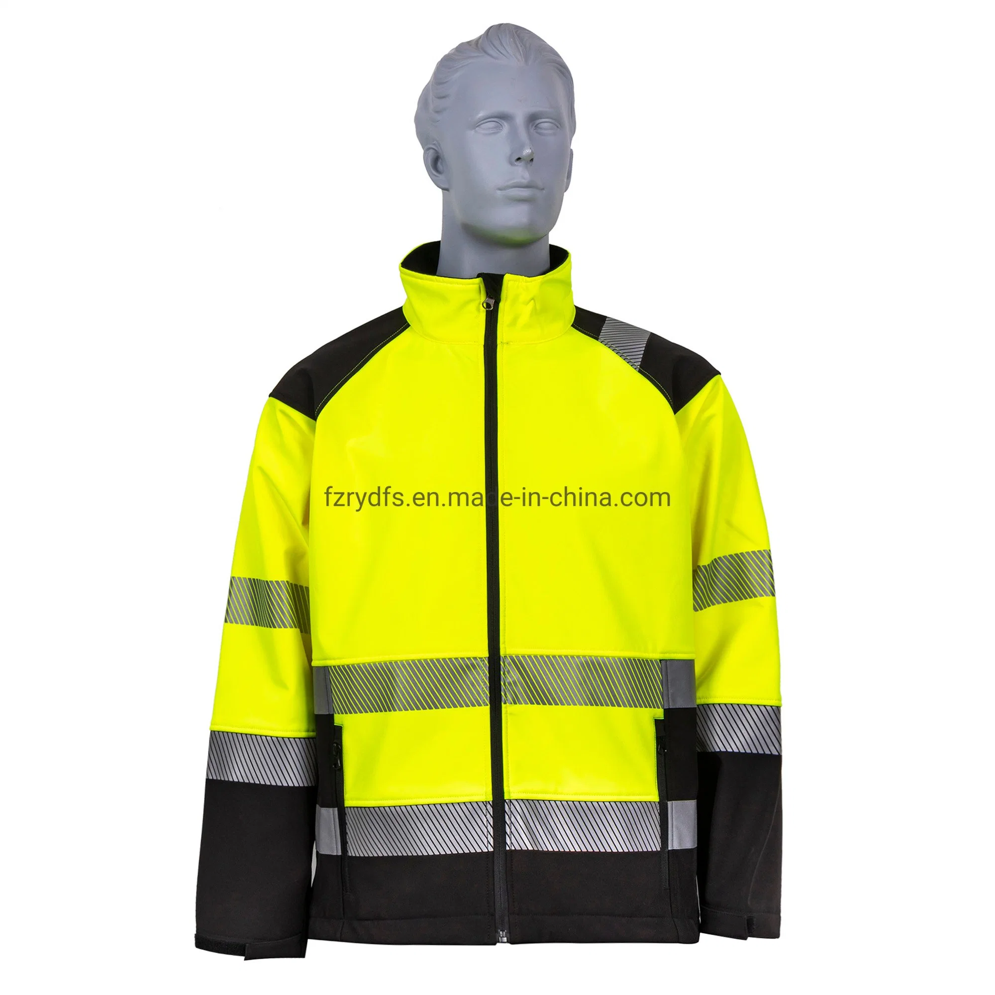 Hiviz Custom Logo Work Wear Uniform Softshell Industrial Men's Jacket