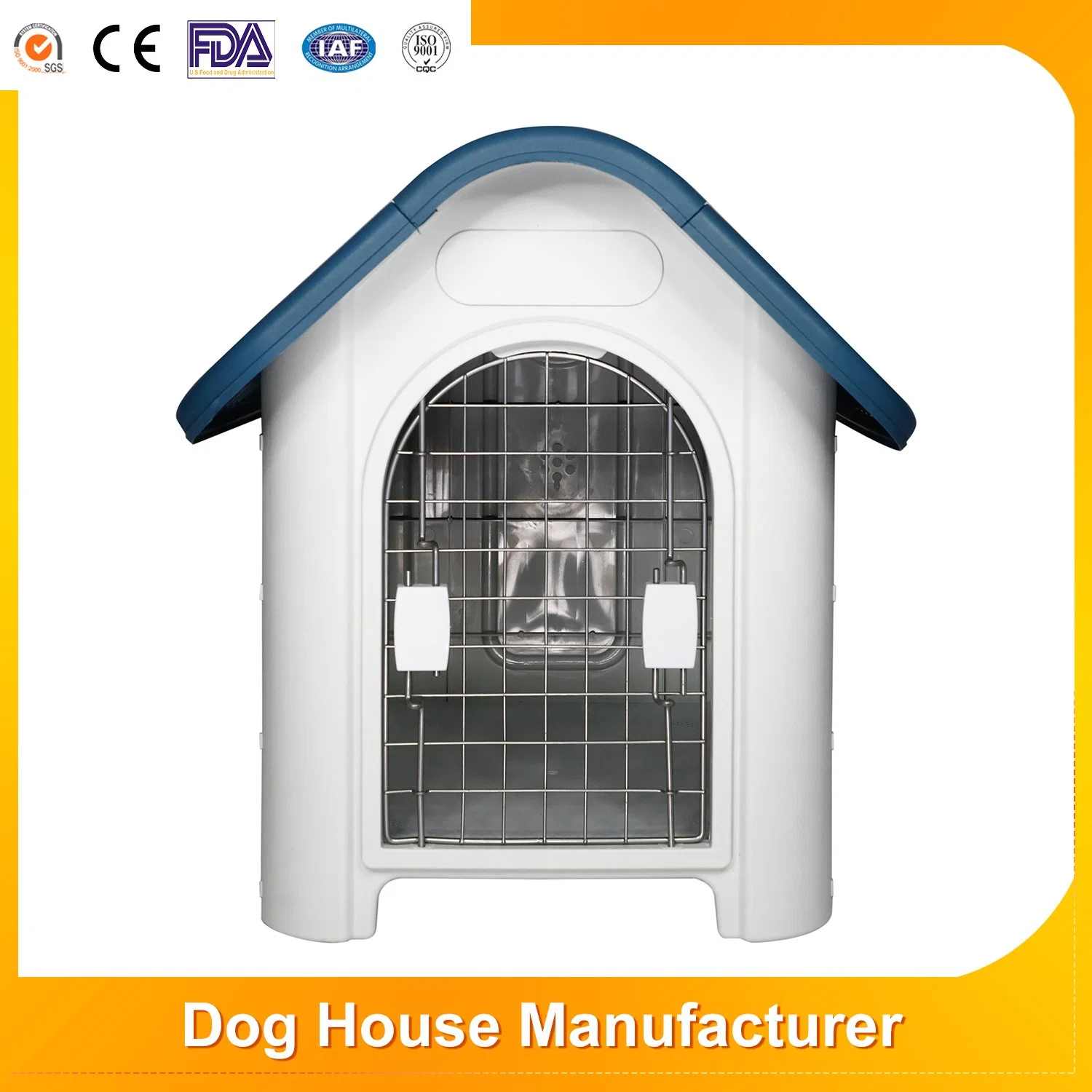 Disponibilidade para todas as estações à prova de chuva e de venda a quente, inodora, com isolamento amovível em plástico Pet Shelter Ventile material de PP exterior confortável Kennel Dog House