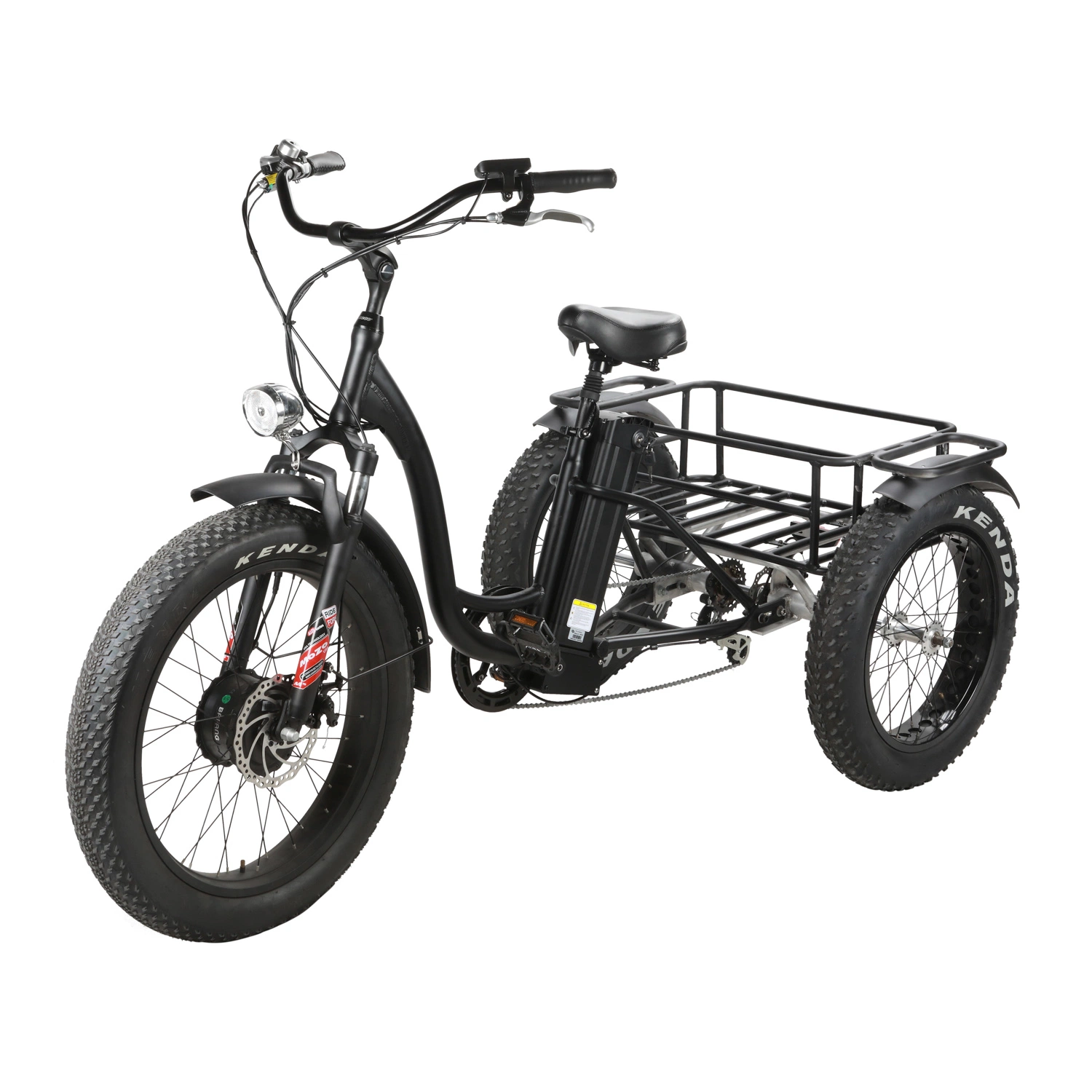 500W Fat Tire Three Wheel Electric Beach Bike