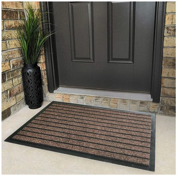 Heavy Duty Ribbed Front Door Mat Wear Resistant Floor Carpet