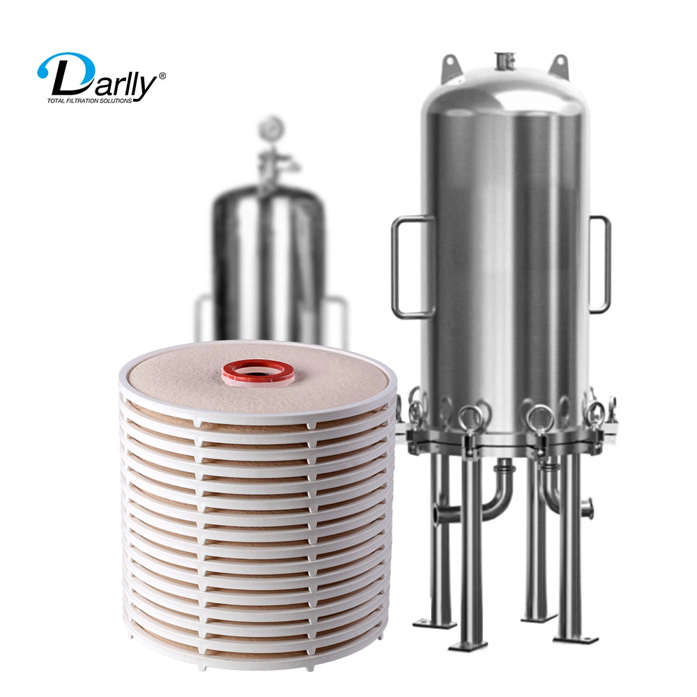 Darlly Filtration Activated Carbon Depth Dics Lenticular Filter Cartridge 12 Inches / 16 Inches for Wine / Beer Prefiltration