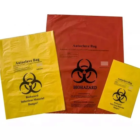 Autoklav Kunststoff Biohazard Müllbeutel Krankenhaus Einweg Medizinischen Abfallbeutel