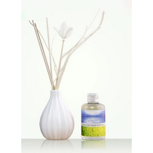 100ml White Ceramic Vase with Rattan Stick Diffuser Gift Sets