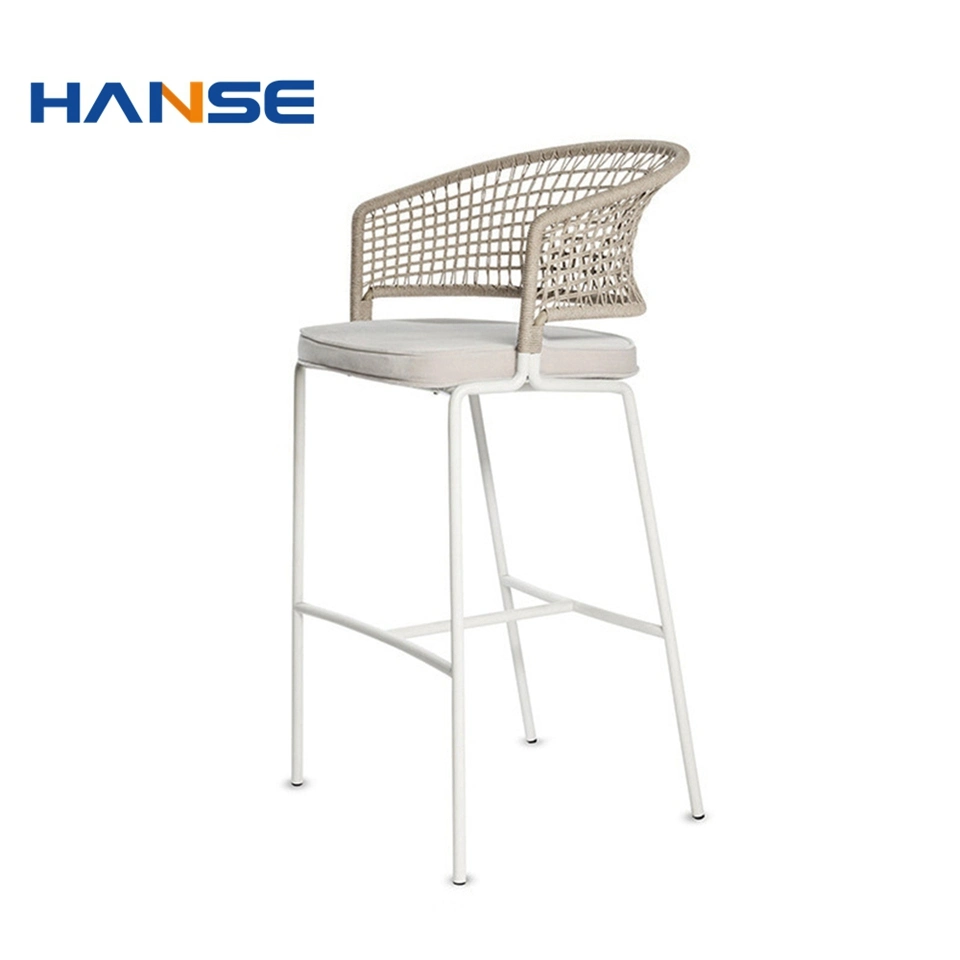 Hotel Simple Different Colors Outdoor and Indoor Dining Chair Metal Rattan Chair with Low Price