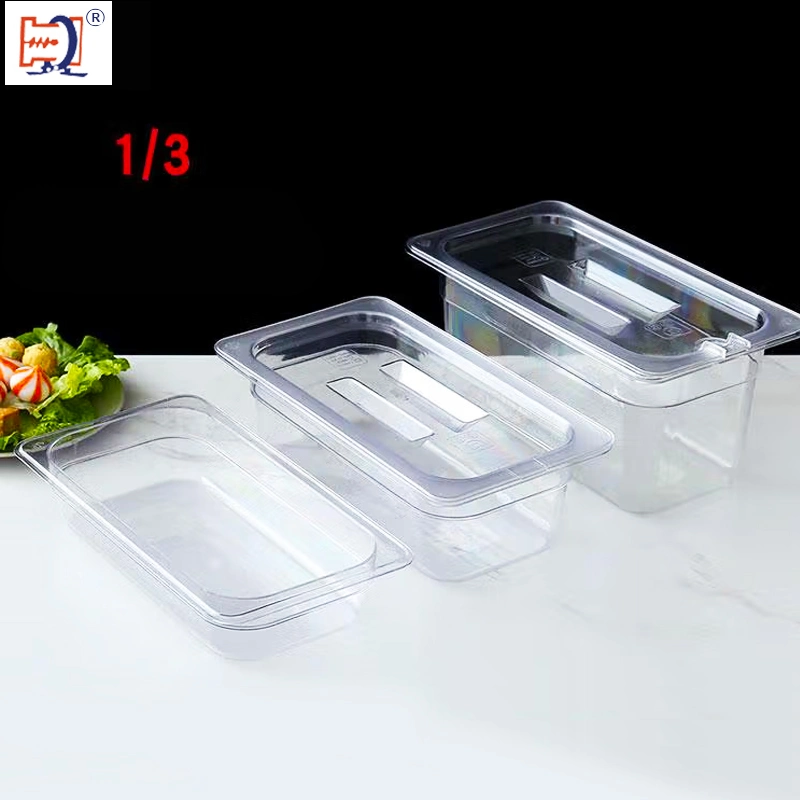 1/3*200mm Clear Food Pan with/Without Lid Gastonorm Container