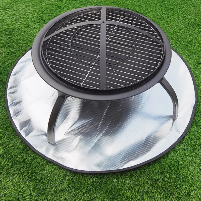 Manufacturer High Quality Outdoor 36&prime; Inch Round Aluminum Silicone Fiberglass Heat-Resistant Non-Stick Fireproof Fire Pit Mat